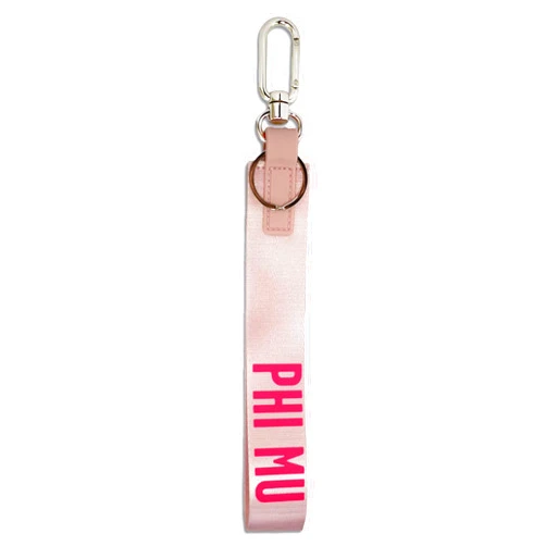 Sorority Shop Phi Mu Keychain - Hands-Free Wristlet Lanyard Keychain with Sorority Name, 9