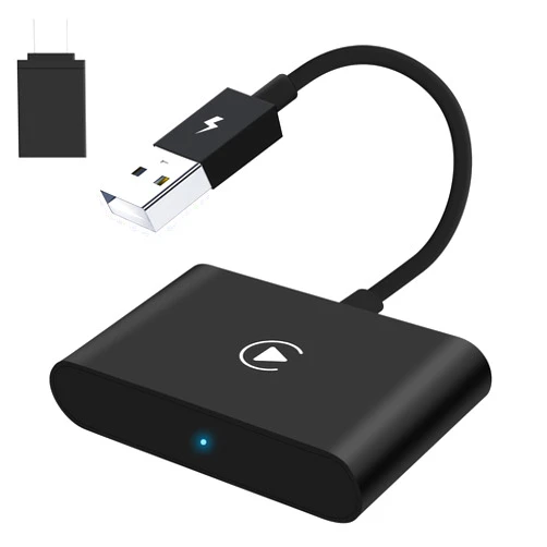 CPCGER Wireless Carplay Adapter 2024 Upgrade Apple Carplay Wireless Adapter Convert Wired to Wireless CarPlay Dongle Plug & Play Fit for Cars with Factory CarPlay Function