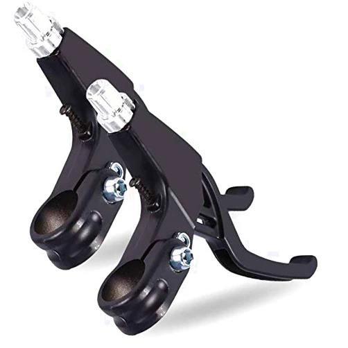 DISIWENE 1 Pair Bicycle Brake Lever, V-Brake Handlebar Aluminium Alloy Bike Brake Handle Universal 2.2cm for Most Bicycle, Road Bike, Mountain Bike (Black)