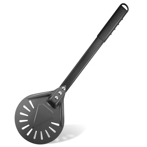 Joylongde Pizza Turning Peel 7 Inch Round Anodized Aluminum Perforated Pizza Peel Turner With Metal Handle Pizza Paddle Spinner For Outdoor Pizza Oven Accessories