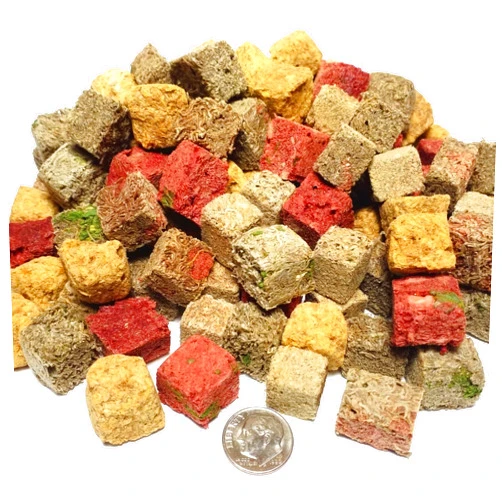 Aquatic Foods Inc. Gourmet Blend of 8-Type Freeze Dried California Blackworms, Tubifex Worms, Beef Heart, Brine Shrimp Cube Blend. GB-530-1/8-lb