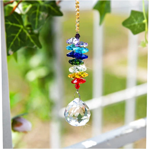 H&D HYALINE & DORA H&D Hyaline&Dora H&D 30mm Chandelier Crystals Ball Prisms Rainbow Octogon Chakra Suncatcher for Gift