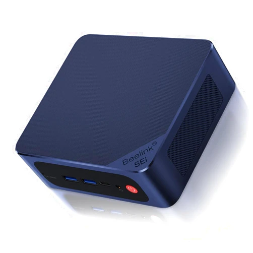 Beelink SEI12 Mini PC Intel Core i5 Processors i5-12450H (up to 4.4GHZ),Mini Computer with 16GB DDR4 RAM 500GB M.2 Pcle 4.0 NVMe 2280 SSD,Dual Screen Display/HDMI+DP/WiFi6/BT5.2,Auto Power On
