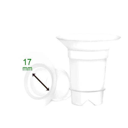 Maymom 17mm Flange Inserts (Long) Compatible with 24mm Medela PersonalFit Flange, Spectra Flange, 25mm Freemie Flange(Restricted Freemie Cups), Compatible with Momcozy 24mm Cup (S9, S10, S12)