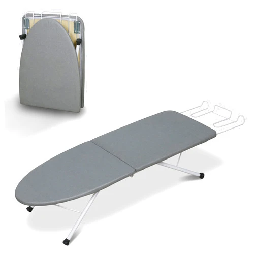 ZOES HOMEWARE Tabletop Ironing Board,Portable Iron Board with Iron Rest, Foldable Small Ironing Board with Heat Resistant Cover and 100% Cotton Pad, 31.5