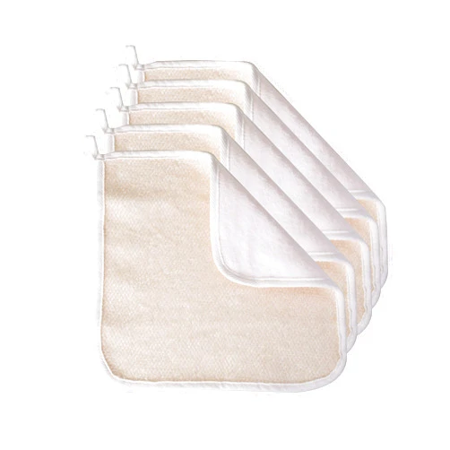 Evriholder Paradiso Soft-Weave Terry Wash Cloths for Face and Body, Dual-Sided Gentle Cleansing and Exfoliating Washcloths, Machine Wash, White, 5 Count