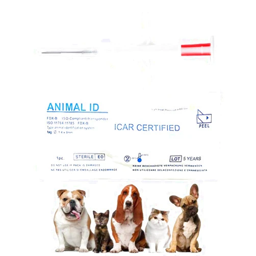 Smoostart 20 Pack Universal Standard Pet Microchip, ISO11784/ISO11784/FDX-B Pet ID Tags, 15 Bit Microchip Dog for Animal/Pet/Dog/Cat/Pig (1.25x7mm)