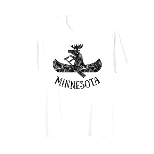 Mudrock State Tees Minnesota Moose Shirt | Funny Moose Canoe Gift T-Shirt