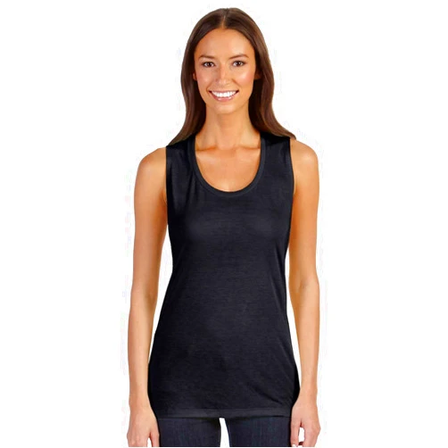 Bella Canvas Bella B8803 Canvas Ladies Flowy Scoop Muscle Tank - Black44; Medium