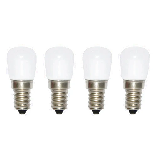 BesYouSel 2W LED Refrigerator Bulb E14 LED Refrigerator Light Bulb 15W Equivalent 3000K Warm White 110V Lamp for Freezer Oven Microwave Lighting, Home Lighting, Pack of 4