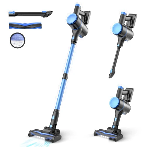 UML0 N8 Cordless Vacuum Cleaner, Lightweight Stick Vacuum with Powerful Suction, 2200mAh Battery, 40 Mins Runtime, Self-Standing, Rechargeable Vacuum Cleaners for Home Hardwood Floor Carpet Pet Hair