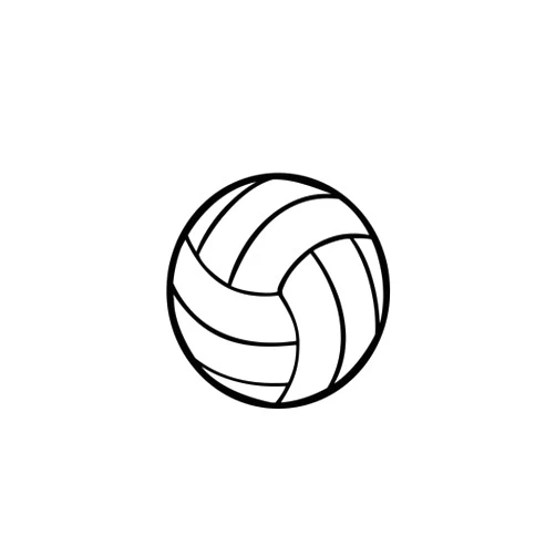 Inking house Set of 2 x Volleyball DIY Iron on Screen Print Transfer for Fabrics Machine Washable Badge Volley Ball, 5.6 CM X 5.6 CM