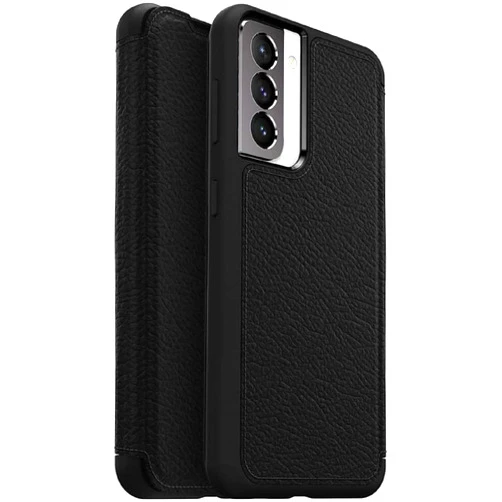 OtterBox Strada Series Case for Galaxy S21 5G (Only) - Non-Retail Packaging - Shadow (Black/Pewter)
