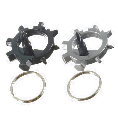 Wangzzniu 2 Sets Stainless Steel Portable Multi-Tool Bike Spokes Adjustor Screwdriver Keyring Bottle Opener Portable Outdoor Pocket Tool for Outdoor Travel Camping Adventure Daily Tool