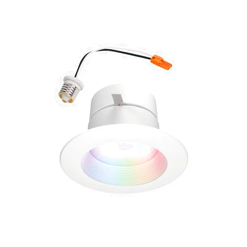 HALO 4 Inch Color and Tunable White Recessed LED Can Light –Smart Wi-Fi WiZ Pro Ceiling & Shower Retrofit Downlight 65W Equivalent