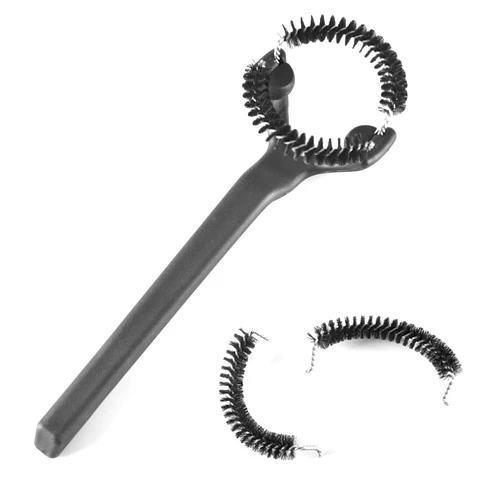 CAFEMASY Espresso Machine Cleaning Brush Tool - CAFEMASY Detachable Nylon Bristles Coffee Cleaning Brush with 1 Replacement 360° Cleaning Brush Head for Cleaning Espresso Machine Grouphead Gasket(58mm)