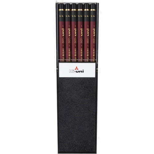 Uni Wooden Pencil, F, Box of 12 (HUF)