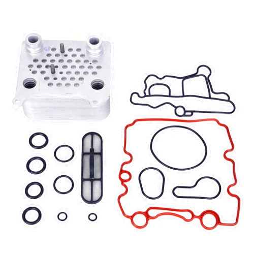 MPLUS OE SOLUTION AUTOPARTS MPLUS Engine Oil Cooler Kit fits For Ford 2003-2007 F250 / F350 / F450 / F-550 Super Duty 6.0L, 2003-2005 Excursion, 2004-2005 E-350 Club Wagon, 2004-2007 E-450 Super Duty, And More
