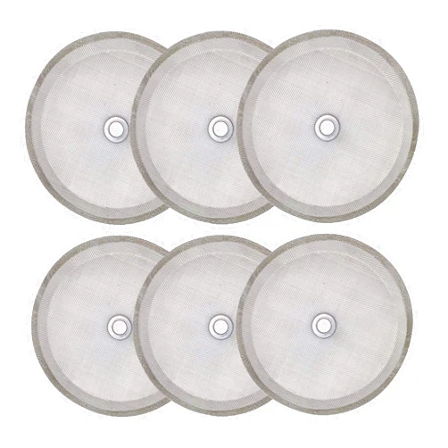 SCXMZJZY 6 Pieces French Press Filters Screen, 4 Inch Stainless Steel Mesh Screen and Replacement Parts for French Press Coffee Maker 1000 ml, 34 Oz, 8 Cup