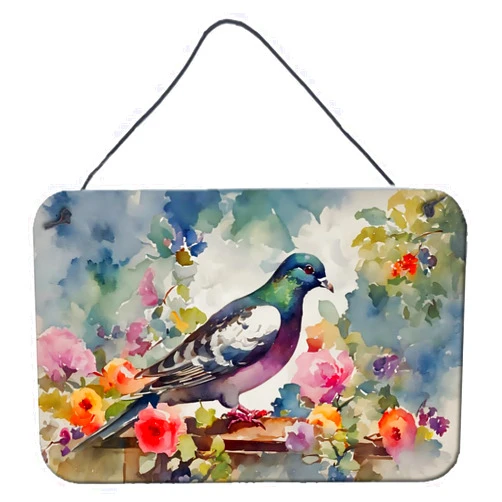 Caroline's Treasures Pigeon Wall or Door Hanging Prints Aluminum Metal Sign Kitchen Wall Bar Bathroom Plaque Home Decor, 8HX12W, Multicolor