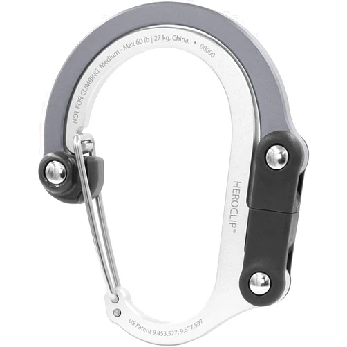 GEAR AID HEROCLIP (Large) Carabiner Gear Clip and Hook for Hanging Heavy Duty Items, Camping Backpacks, Suitcases, Kayaks, Bicycles, Garage Organization and More
