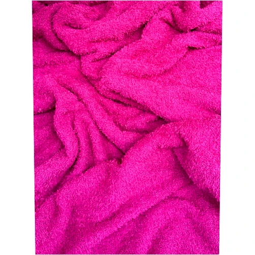 KIKITEXTILES Plush Organic Terry Cloth Knit Fabric: Ideal for Sweaters, Bathrobes, and More - 60-Inch Width - 1 Yard of French Terry Cloth by The Yard (Fuchsia)