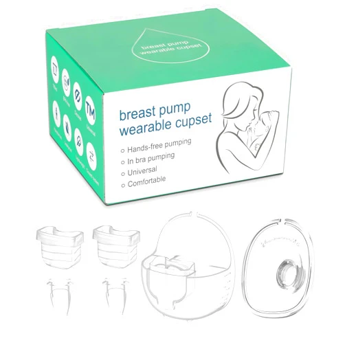PDFans Wearable Breast Pump Accessories Milk Collector Cup Replacement Parts Flange 24mm Compatible with Mommed TSRETE Missaa Mumgaroo S21/S19/S18 Pump, Bonus 1pcs Duckbill Valve&Silicone Diaphragm