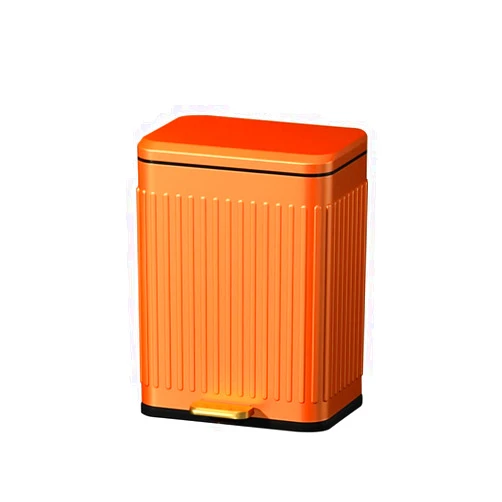 JUEMISSA Household Trash cans Trash cans with lids Stainless Steel Trash cans Toilet Trash cans wastepaper Baskets (Color : Orange, Size : 28 * 19 * 38.5cm)