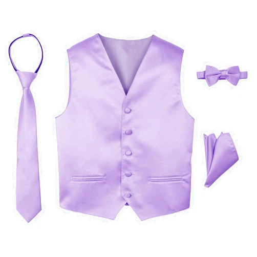 Spring Notion Boys' 4-Piece Satin Tuxedo Vest Set