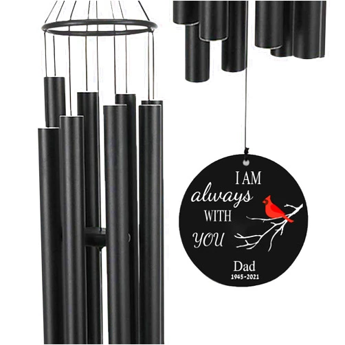 Astarin Personalized Wind Chimes Outdoor,38 Inch Memorial Wind Chime Deep Tone,Cardinal Wind Chimes,Sympathy Wind Chime Gift After Loss of Mom Dad or Loved One in Memory