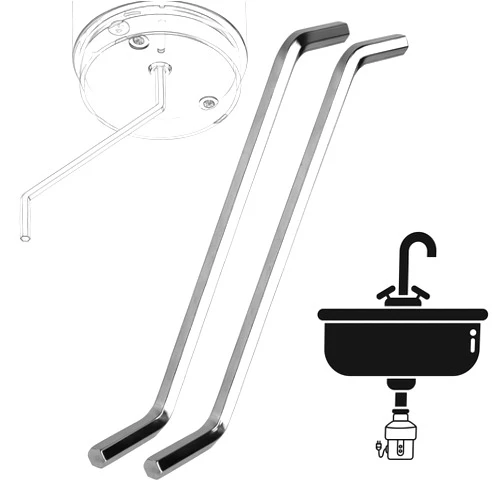 BienBion 2-Pack Garbage Disposal Wrench,Allen Wrench Tool for InSinkErator Garbage Disposals Repair,Garbage Disposal Tool for Unclog Kitchen Sink Food Garbage Blockage (A-Silver)