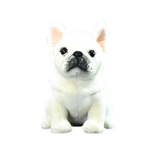 ZCPACE French Bulldog Stuffed Animal - 9.1'' Realistic White Dog Plush, Cute Soft Stuffed Sitting Puppy Plushie Pillow Doll