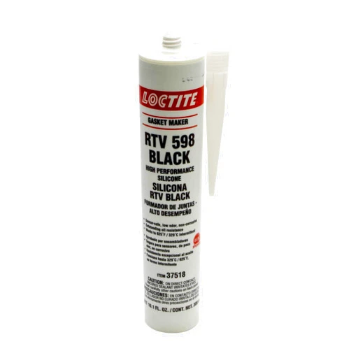 Loctite Sealant, Black RTV 598, Silicone, 300 ml Cartridge, Each