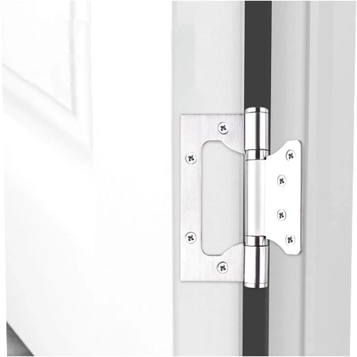 BIGWE 6 Pack Non-Mortise Door Hinges, 4 x 3 inch Stainless Steel Door Hinge, Easy to Install with Mounting Screws,Silver