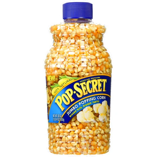 Pop Secret Popcorn 100% Natural Premium Jumbo Popping Corn (2 Pack) Large 30 oz Bottles