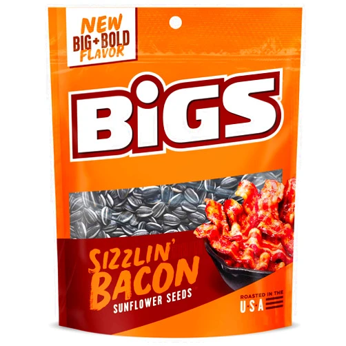 BIGS Sizzlin' Bacon Sunflower Seeds, Keto Friendly Snack, Low Carb Lifestyle, 5.35 oz Bag