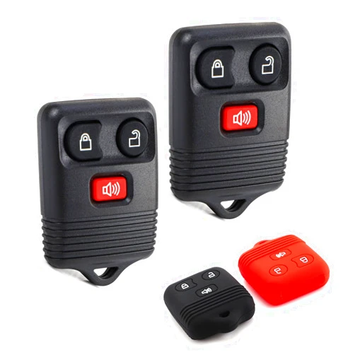 Pilida 2 Keyless Entry Remote Control Ford Key Fob Replacement 3 Button Clicker Transmitter fits for Ford 1998-2016 F-150 F-250 F-350, Mazda, Mercury, Lincoln