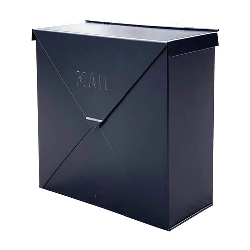 NACH Mailboxes for Outside Wall Mount, 10 x 10 x 4 inch Black Mailbox, Waterproof Mailboxes for Outside - Chicago Style Mail Box