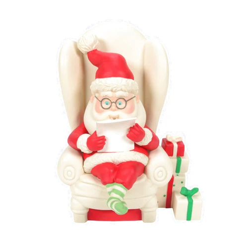 Department 56 Snowbabies Christmas Memories Santa's List Figurine, 5.24 Inch, Multicolor