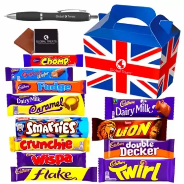 Hawthorn Health Direct Cadbury Chocolate Selection Box - Cadbury Flake, Wispa, Crunchie, Wispa Gold, Chomp, Timeout, Fudge, Dairy Milk, Wholenut, Double Decker, Picnic & Cadbury Caramel - Cadbury Milk Chocolate.