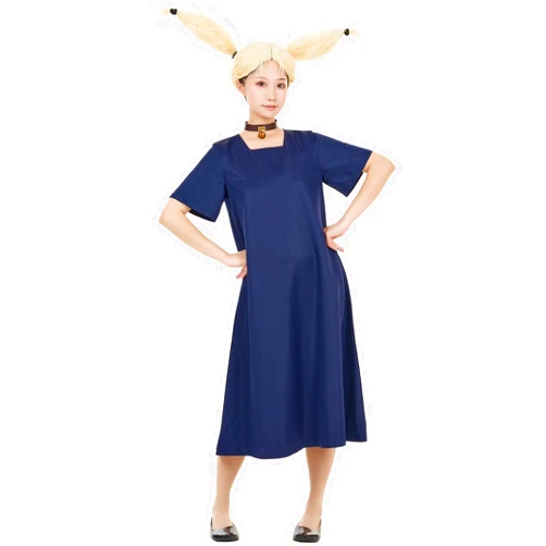 haikyuu Women Momo Cosplay Costume Long Dress with choker and Hair Ties for Halloween Cosplay Comic Con