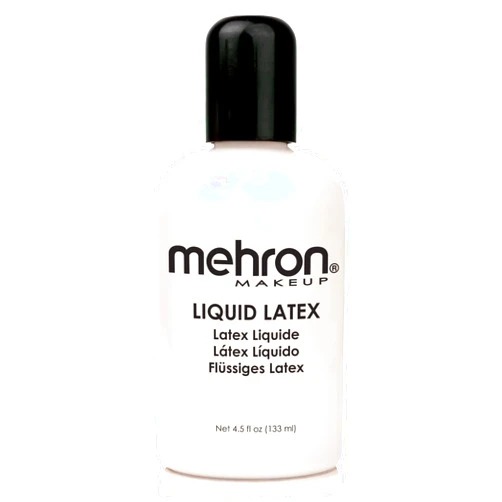 Mehron Makeup Liquid Latex | SFX Makeup | Halloween Latex Makeup | Latex Glue for Skin | Prosthetic Glue 4.5 fl oz (133 ml) (Clear)