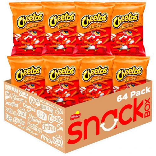 Cheetos Cheese Flavored Snacks, Crunchy, 2 Ounce (Pack of 64)
