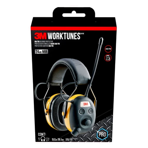 3M - 90541-80025T WorkTunes AM/FM Hearing Protector with Audio Assist Technology, 24 dB NRR, Ear protection for Mowing, Snowblowing, Construction, Work Shops