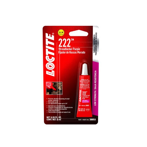 Loctite 222 Threadlocker for Automotive: High-Temperature, Low-Strength, Anaerobic, One-Piece Assembly, Non-corrosive, Locks and Seals | Purple, 6 ml Tube (PN: 38653-555339)