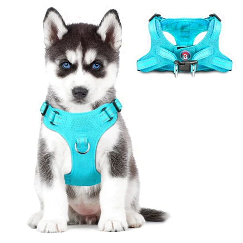 BARKBAY Dog Harness Step in Dog Vest Harness, Reflective Adjustable Puppy No Pull Harness Breathable Soft for Small and Medium Dogs,Cats