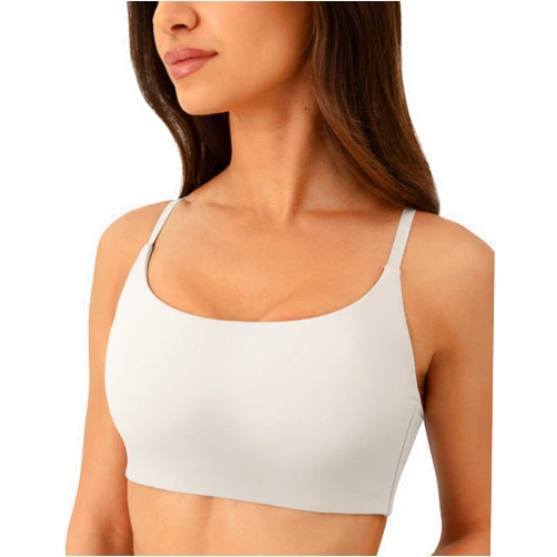 PAVOI ACTIVE Thin Spaghetti Strap Sports Bra for Women - Medium Support Buttery Soft Scoop Neck Workout Yoga Bras - FlexFlow