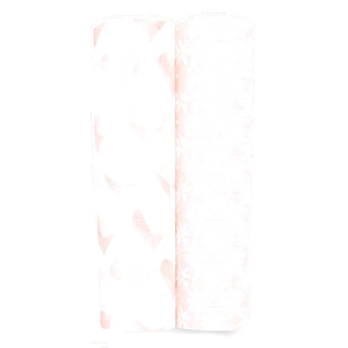 aden + anais Swaddle Blanket, Boutique Muslin Blankets for Girls & Boys, Baby Receiving Swaddles, Ideal Newborn & Infant Swaddling Set, Perfect Shower Gifts, 2 Pack, Piece of My Heart