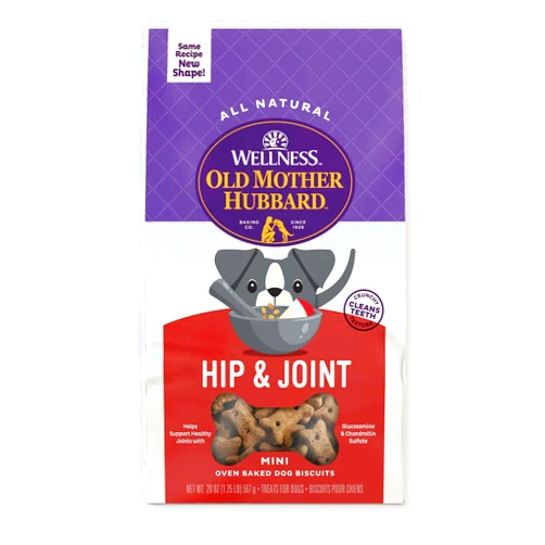 Old Mother Hubbard by Wellness Mother's Solutions Hip & Joint Natural Dog Treats, Crunchy Oven-Baked Biscuits, Ideal for Training, 20 ounce bag