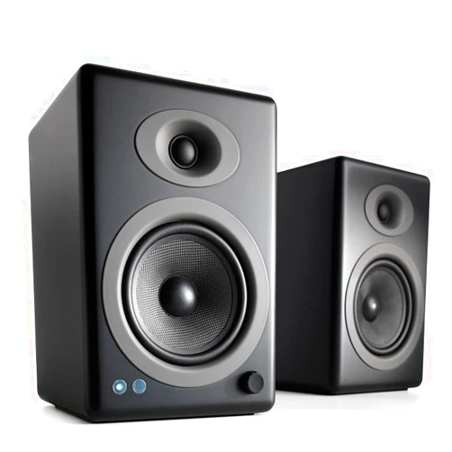 Audioengine A5+ Wireless Bluetooth Bookshelf Speakers - 150W Bluetooth Speakers for Home, Studio, Gaming with aptX-HD Bluetooth, AUX, RCA, and Remote Control | Streaming Audio System (Black, Pair)